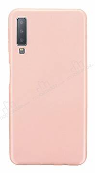 Samsung Galaxy A7 2018 Mat Rose Gold Silikon Kılıf - 1