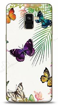 Samsung Galaxy A8 Plus 2018 Tropical Butterfly Resimli Kılıf - 1