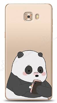 Samsung Galaxy C9 Pro Confused Panda Kılıf - 1