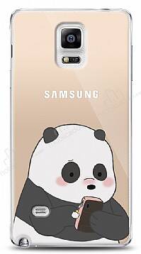 Samsung Galaxy Note 4 Confused Panda Resimli Kılıf - 1