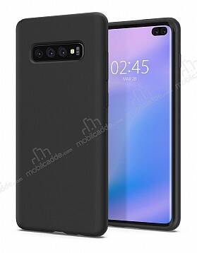 Samsung Galaxy S10 Mat Siyah Silikon Kılıf - 1