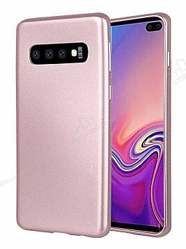 Samsung Galaxy S10 Plus Mat Rose Gold Silikon Kılıf - 1