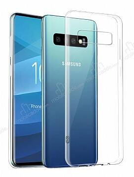 Samsung Galaxy S10 Plus Ultra İnce Şeffaf Silikon Kılıf - 1