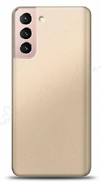 Samsung Galaxy S21 Gold Mat Silikon Kılıf - 1