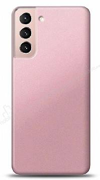 Samsung Galaxy S21 Rose Gold Mat Silikon Kılıf - 1