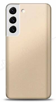 Samsung Galaxy S22 5G Gold Mat Silikon Kılıf - 1