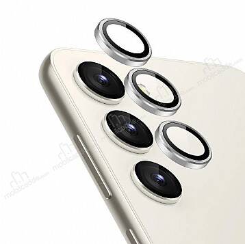 Samsung Galaxy S23 Plus Silver Metal Kamera Lens Koruyucu - 1