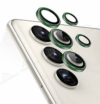 Samsung Galaxy S23 Ultra Yeşil Metal Kamera Lens Koruyucu - 1