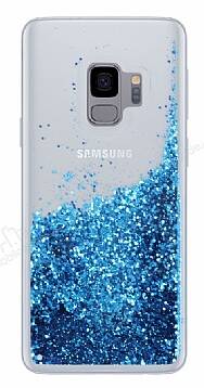 Samsung Galaxy S9 Simli Sulu Mavi Rubber Kılıf - 1