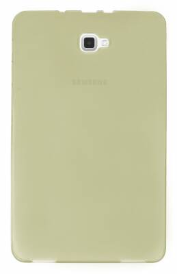 Samsung Galaxy Tab A 2016 T580 Ultra İnce Şeffaf Gold Silikon Kılıf - 2