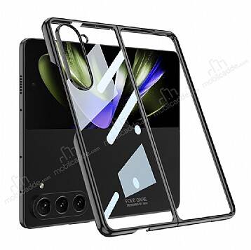 Samsung Galaxy Z Fold 5 Full Cam Siyah Rubber Kılıf - 1