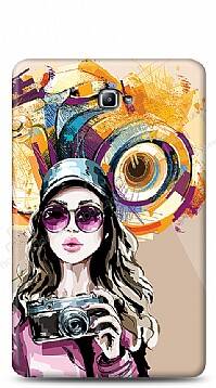 Samsung T580 Galaxy Tab A 10.1 2016 Photographer Girl Resimli Kılıf - 1