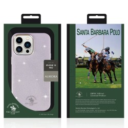 Santa Barbara Aurora Polo Racquet Club iPhone 14 Pro Simli Silikon Kılıf - 12