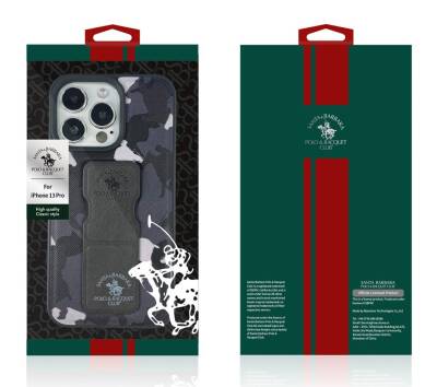 Santa Barbara Enos iPhone 13 Pro Max Standlı Kamuflaj Kırmızı Rubber Kılıf - 7