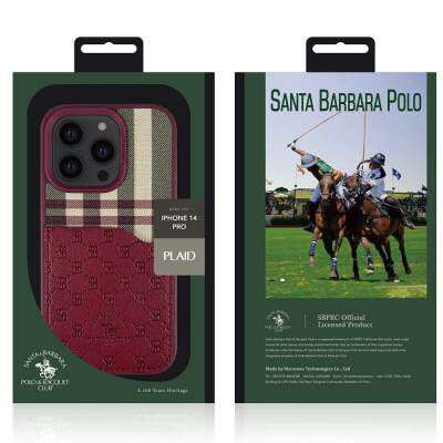 Santa Barbara Plaid Kartvizitli Polo Racquet Club iPhone 13 Pro Max Siyah Deri Kılıf - 7