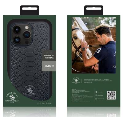 Santa Barbara Polo Racquet Club iPhone 15 Pro Knight Kırmızı Gerçek Deri Kılıf - 2