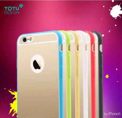 Totu Design Crystal Soft iPhone 6 / 6S Yeşil Silikon Kenarlı Ultra İnce Şeffaf Rubber Kılıf - 4