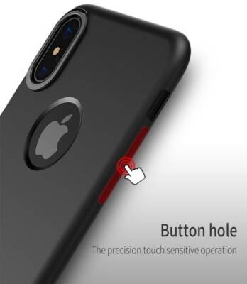 Totu Design Sand Series iPhone X / XS Kırmızı Rubber Kılıf - 6