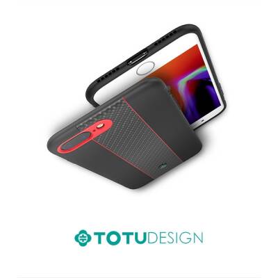 Totu Design Verti Color Series iPhone 7 / 8 Beyaz Çizgili Silikon Kılıf - 2