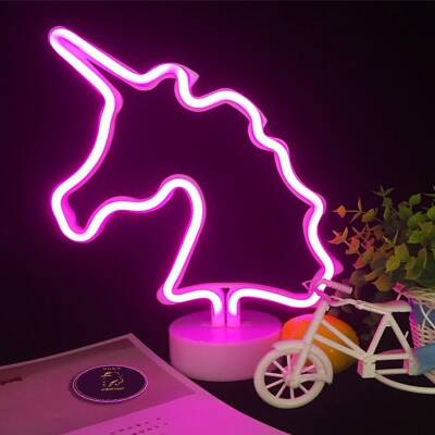 Unicorn Tasarımlı Neon Masa Lambası - 1