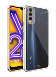 vivo Y11s Kamera Korumalı Bumper Beyaz Silikon Kılıf - 1