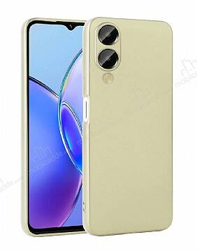 Vivo Y17S Kamera Korumalı Mat Gold Silikon Kılıf - 1