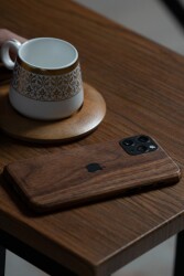 Woodenzy iPhone 11 Pro Max Doğal Beyaz Ahşap Kaplama - 2