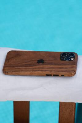 Woodenzy iPhone 11 Pro Max Doğal Beyaz Ahşap Kaplama - 3