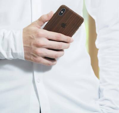 Woodenzy iPhone X Doğal Beyaz Ahşap Kaplama - 8