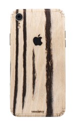 Woodenzy iPhone XR Doğal Beyaz Ahşap Kaplama - 1