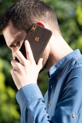 Woodenzy iPhone XS Doğal Beyaz Ahşap Kaplama - 3