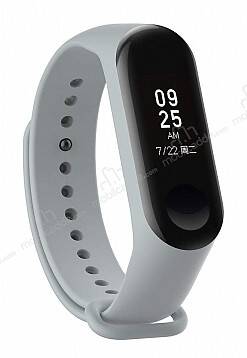 Xiaomi Mi Band 3 Gri Silikon Kordon - 1