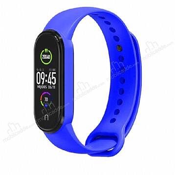 Xiaomi Mi Band 5 Koyu Mavi Silikon Kordon - 1