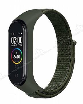 Xiaomi Mi Band 5 Koyu Yeşil Kumaş Kordon - 1