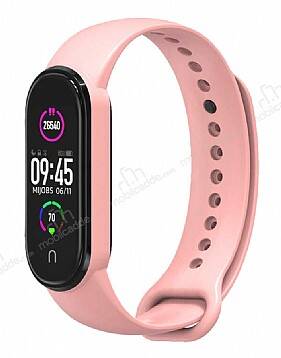 Xiaomi Mi Band 6 Açık Pembe Silikon Kordon - 1