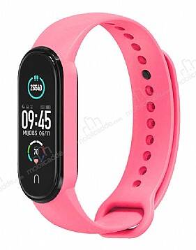 Xiaomi Mi Band 6 Koyu Pembe Silikon Kordon - 1