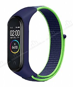 Xiaomi Mi Band 6 Lacivert-Yeşil Hasır Kordon - 1