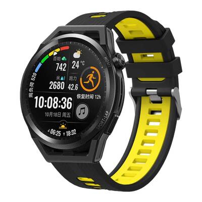 Xiaomi Mi Watch Color Sports Siyah-Sarı Silikon Kordon - 1