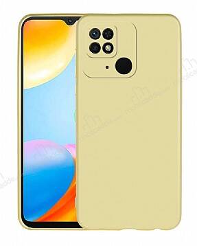 Xiaomi Poco C40 Kamera Korumalı Mat Gold Silikon Kılıf - 1