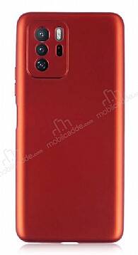 Xiaomi Poco X3 GT Kamera Korumalı Mat Kırmızı Silikon Kılıf - 1