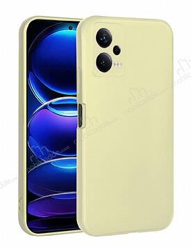 Xiaomi Redmi Note 12 5G Kamera Korumalı Mat Gold Silikon Kılıf - 1