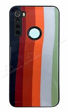 Xiaomi Redmi Note 8 Rainbow Glass Turuncu Rubber Kılıf - 1