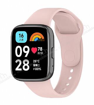 Xiaomi Redmi Watch 3 Active Pembe Silikon Kordon - 1