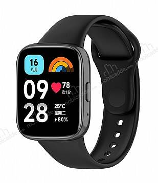 Xiaomi Redmi Watch 3 Active Siyah Silikon Kordon - 1