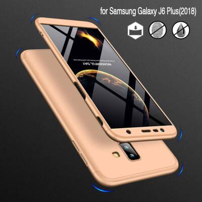 Zore GKK Ays Samsung Galaxy J6 Plus 360 Derece Koruma Lacivert Rubber Kılıf - 3