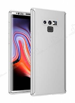 Zore GKK Ays Samsung Galaxy Note 9 360 Derece Koruma Silver Rubber Kılıf - 1