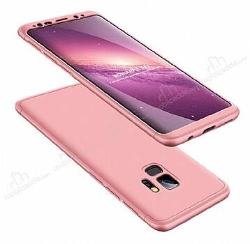 Zore GKK Ays Samsung Galaxy S9 Plus 360 Derece Koruma Rose Gold Rubber Kılıf - 1