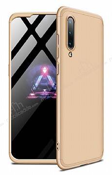 Zore GKK Ays Xiaomi Mi 9 360 Derece Koruma Gold Rubber Kılıf - 1