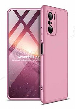 Zore GKK Ays Xiaomi Redmi K40 360 Derece Koruma Rose Gold Rubber Kılıf - 1